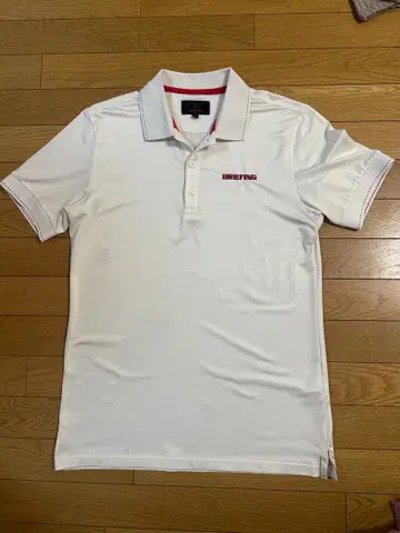BRIEFING 피케 셔츠 화이트 브리핑 반팔