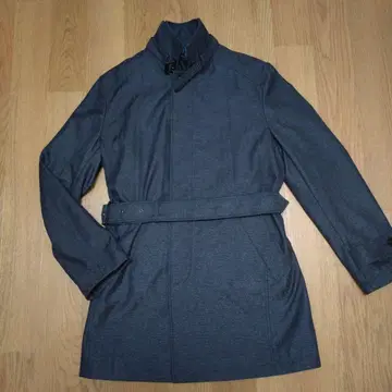 ONLY 다크 그레이 코트 허리 벨트 포함