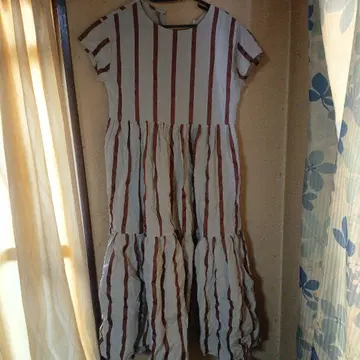 URBAN RESEARCH DOORS 스트라이프 원피스 반팔