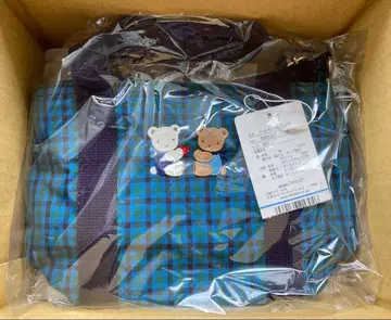 미사용 새상품 니시와키시 파밀리아 숄더백 파랑 체크 고향세