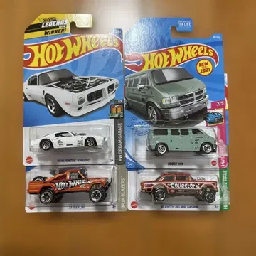Hot Wheels 4대 세트 파이어버드 문아이즈 지프