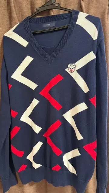 캘러웨이 네이비 V넥 스웨터 LL 니트 가을 겨울