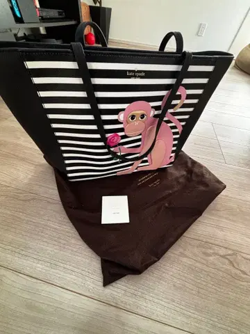 kate spade 토트백 케이트 스페이드 거의 미사용 스트라이프 원숭이