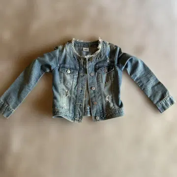 VICKY 프린지 부착 데님 자켓