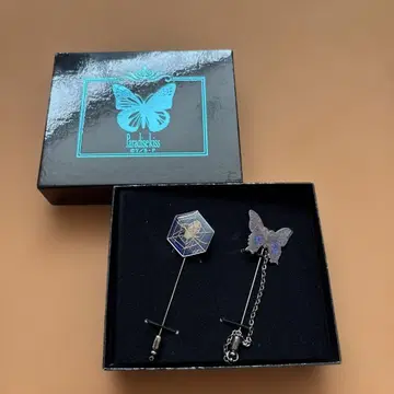 Paradise kiss 나비와 거미줄 핀 배지 세트