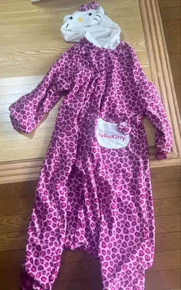 레오파드 무늬 키티 파자마 캐릭터 파자마