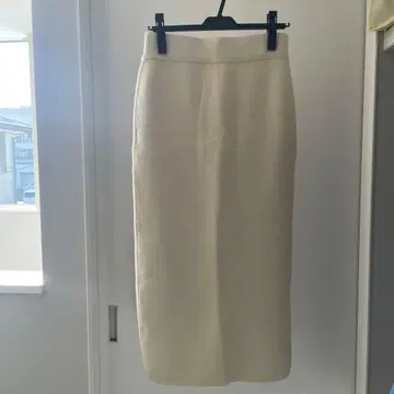 Munich 아이보리 니트 타이트 스커트 슬릿
