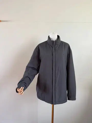 그레이 스탠드 카라 아우터