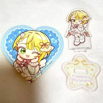 데레마스 마네키네코 미야모토 프레데리카 미니 아크릴 스탠드 스티커 세트