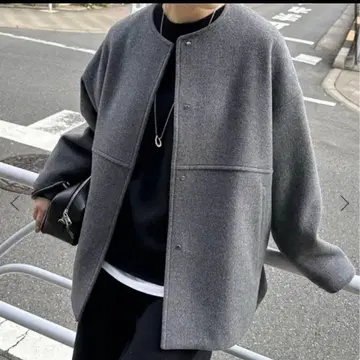 저널 스탠다드 슈퍼 140 비버 노 쇼트 코트