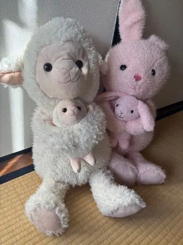 양과 토끼 봉제 인형 세트