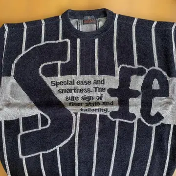 santa fe 스트라이프 스웨터 네이비