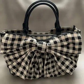 룰루 기네스 수입 백 체크 리본