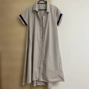 그레이 셔츠 원피스 반팔