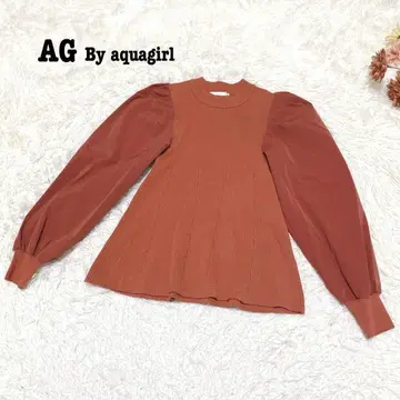 s.1933 [ AG 바이 아쿠아걸 ] 긴팔 도킹 니트 A라인 S