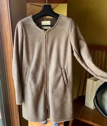 [ Sonny Label ] 노칼라 베이지 코트 집업