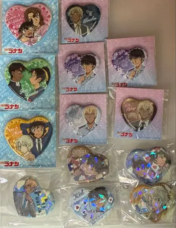 명탐정 코난 namco 키라키라 코난 플라자 하트 캔뱃지 일괄 판매