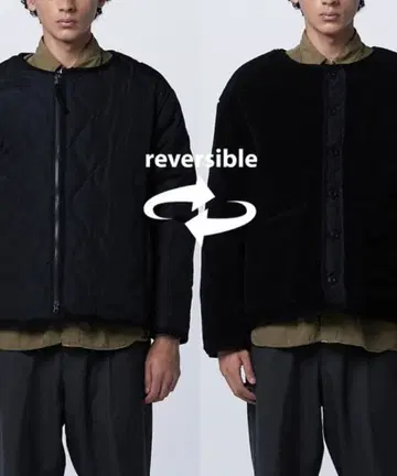 TAION 밀리터리 리버서블 크루넥 다운 자켓