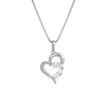 실버925 하트형 펜던트 목걸이