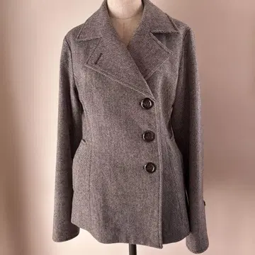 그레이 헤링본 테일러드 자켓