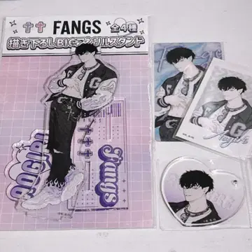 FANGS 아크릴 스탠드 폴라로이드풍 카드 아크릴 키링 청동