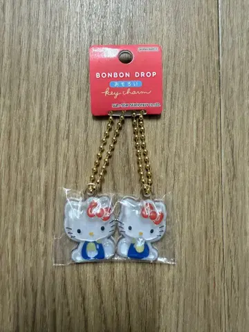 헬로키티 봉봉드롭 커플 키참 키링