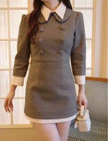 Ciel 프론트 버튼 도킹 미니 원피스