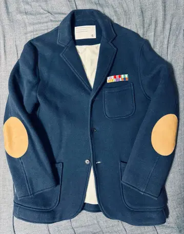 r&s rough&swell 네이비 테일러드 자켓 엘보 배치 포함