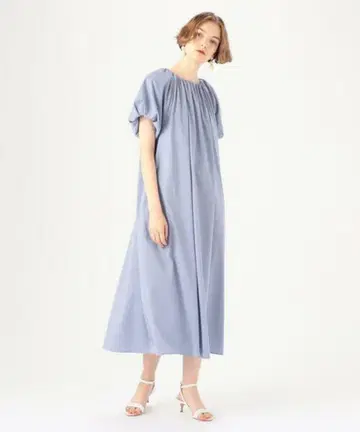 [ 새상품급 ] Ballsey 하이 게이지 저지 벌룬 슬리브 원피스