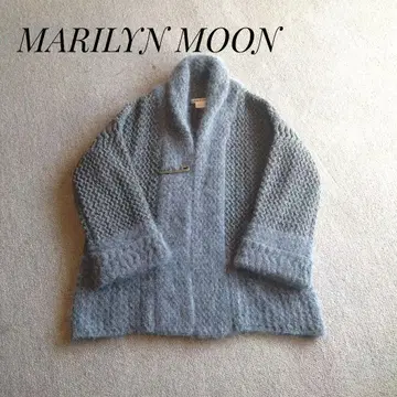 새상품급 MARILYN MOON 두툼한 굵은 짜임 가디건
