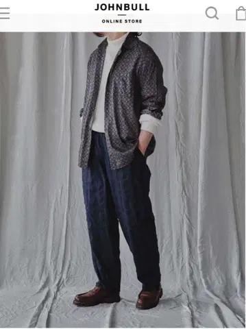 JOHNBULL 자카드 스트라이프 테이퍼드 팬츠 21559