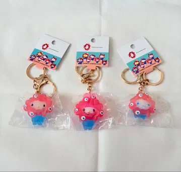 만박 산리오 미야쿠미야쿠 변신 입체 마스코트 클리어 키링 세트