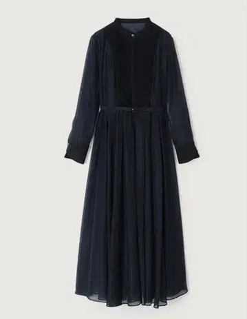 anuans 시어 도킹 핀턱 부잠 원피스