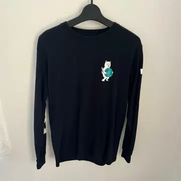 RIPNDIP 블랙 롱 슬리브 티셔츠
