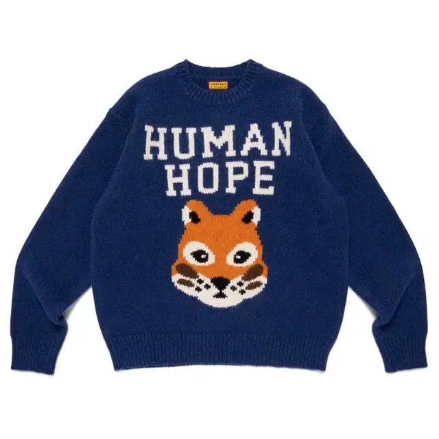 휴먼 메이드 휴먼 호프 로우 게이지 니트 네이비