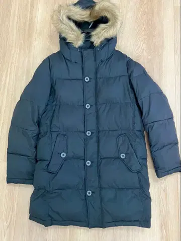 BEAMS HEART 블랙 다운 자켓