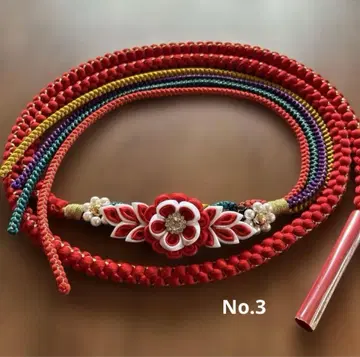 새상품 허리띠 순수 실크 츠마미자이쿠 펄/NO.3