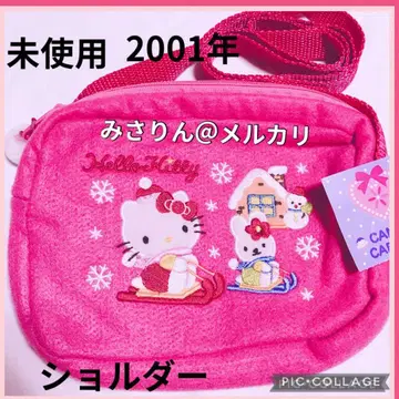 초레어 미사용 헬로키티 숄더 백 크리스마스 2001년 택 포함