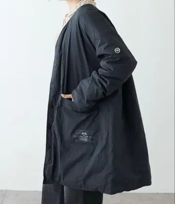 퓨어세신 프렌치 덕다운 리버서블 롱 자켓 네이비