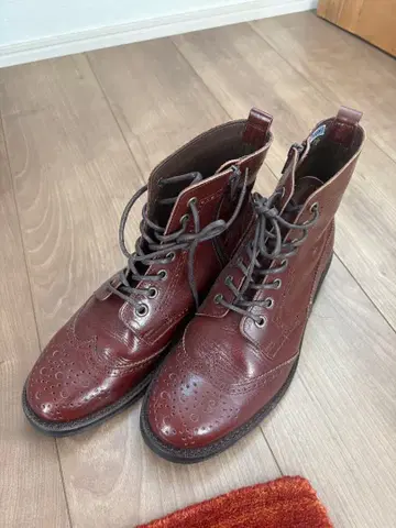 니코앤드/다크 브라운 브로그 스타일 부츠 M