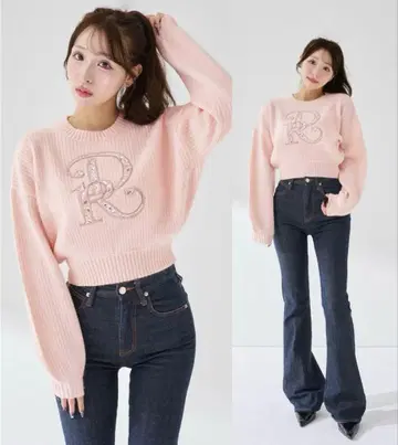 darichDR 비쥬 볼륨 리브 니트탑