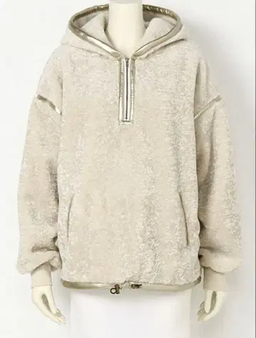 가죽 파이핑 보아 후디