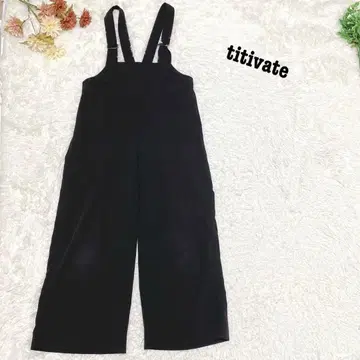 s.1459 [티티베이트] 살로펫 와이드 팬츠 블랙 캐주얼 S