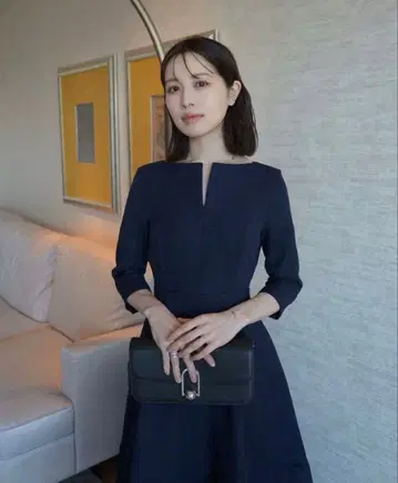 laube blanc 로브 블랑 keyneck jacquard dress