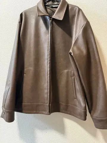 Backers 브라운 가죽 자켓