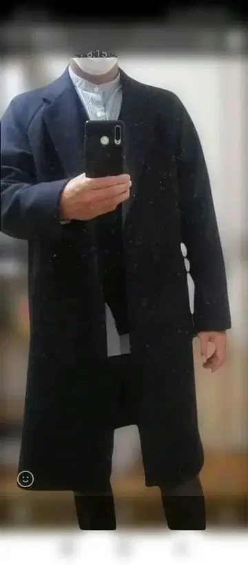 이탈리아제 울 체스터 코트 그린 라벨 릴랙싱