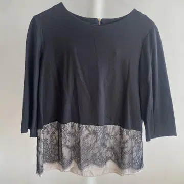 ADORE 블랙 오부소매 레이스 상의