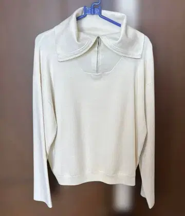 elu.엘르 Alex zip up washable knit Ivory