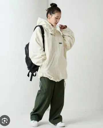 outdoors 안감 플리스 리버서블 자켓 아이보리