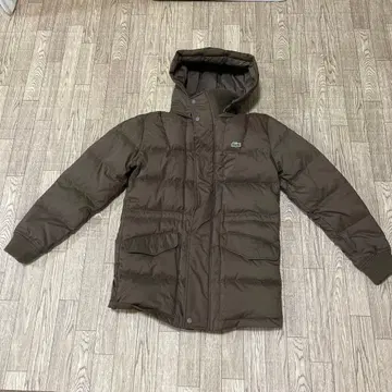 Lacoste 후드 부착 브라운 다운 자켓 46 일본 사이즈 S~M